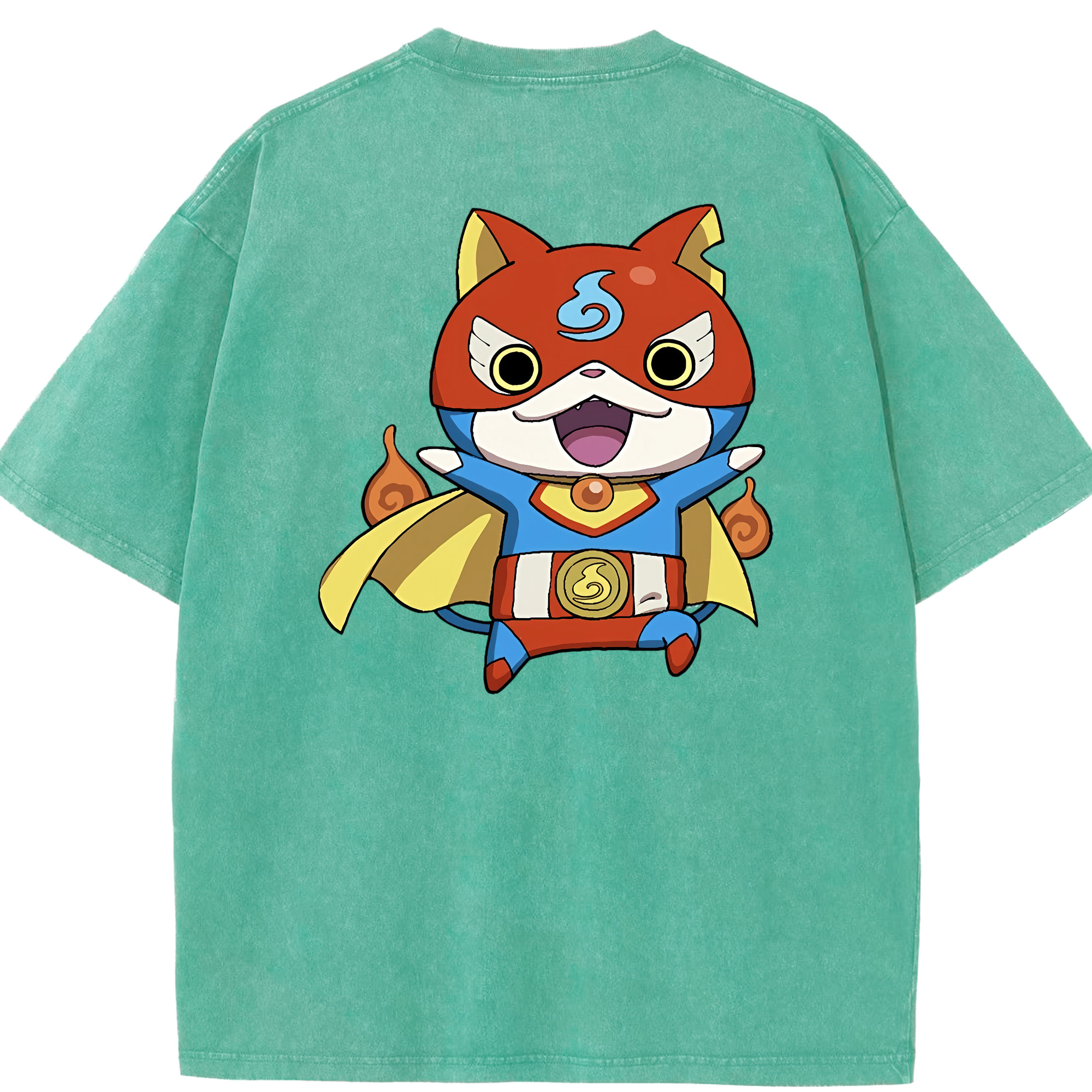 （画像用） 妖怪ウォッチ Yo-kai Watch 綿100% ヴィンテージ風 半袖Tシャツ（背面プリント）